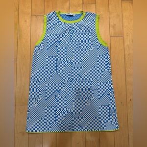 Zara dress blue and yellow